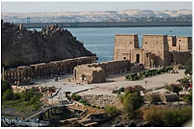 The temples of Philae in their new location on Agilika Island (Mohammed Megahed)